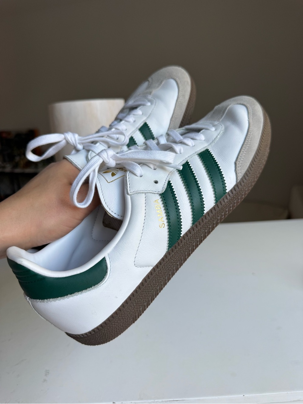 Adidas Samba OG White Green Gum Sneakers Size 11 - Picture 11 of 11